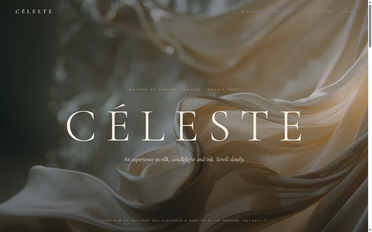 CÉLESTE website preview