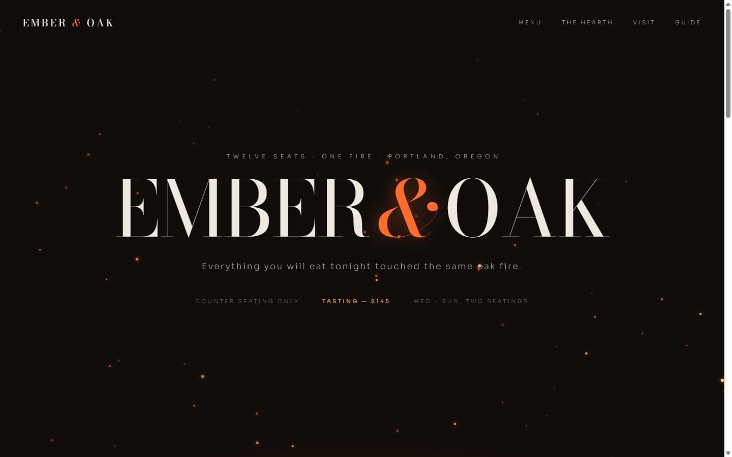 EMBER & OAK website preview