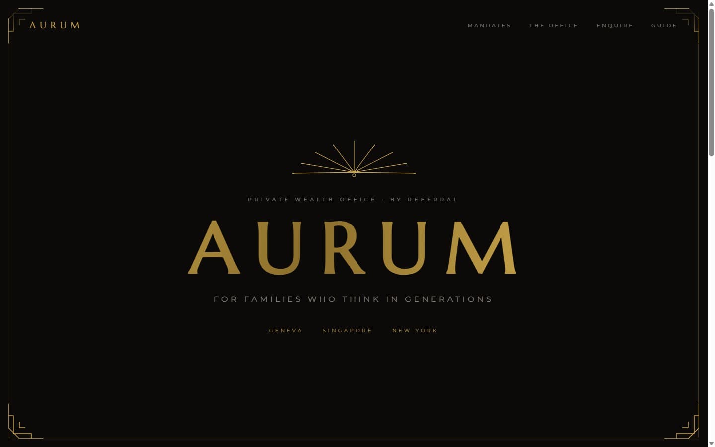 AURUM website preview