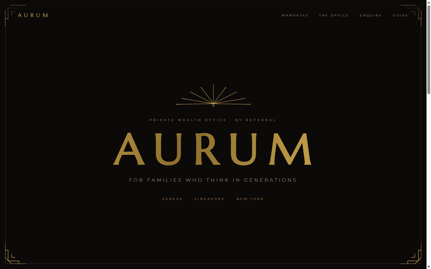 AURUM website preview